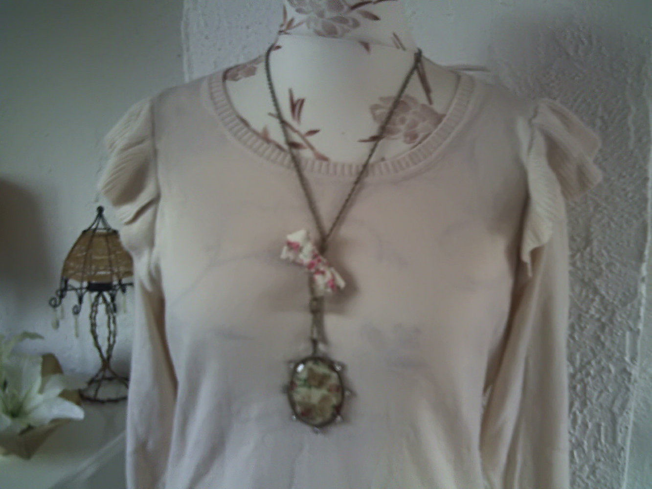 Romantischer Feinstrickpullover Nude 40/42