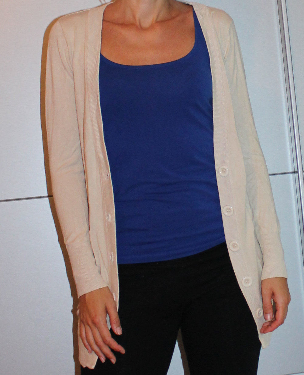 schöner cardigan / stickjacke in beige