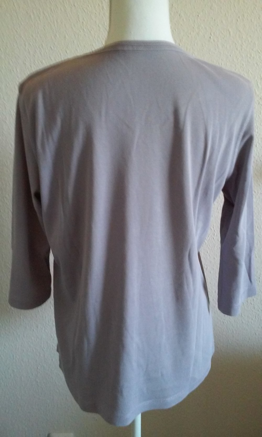 Shirt lila/flieder, Pulli, dreiviertel Ärmel, Rundhalsausschnitt