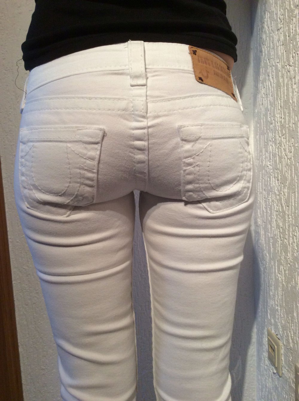 True Religion Größe 26 weiß 7/8 Länge Röhre top Zustand neuwertig 
