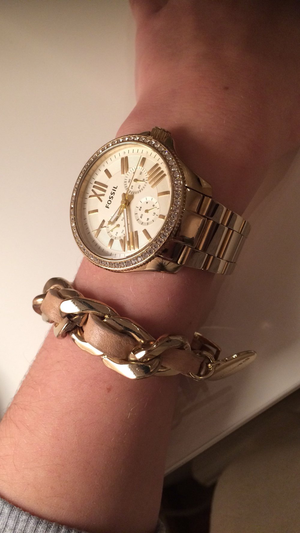 Hallhuber Lederarmband mit gold