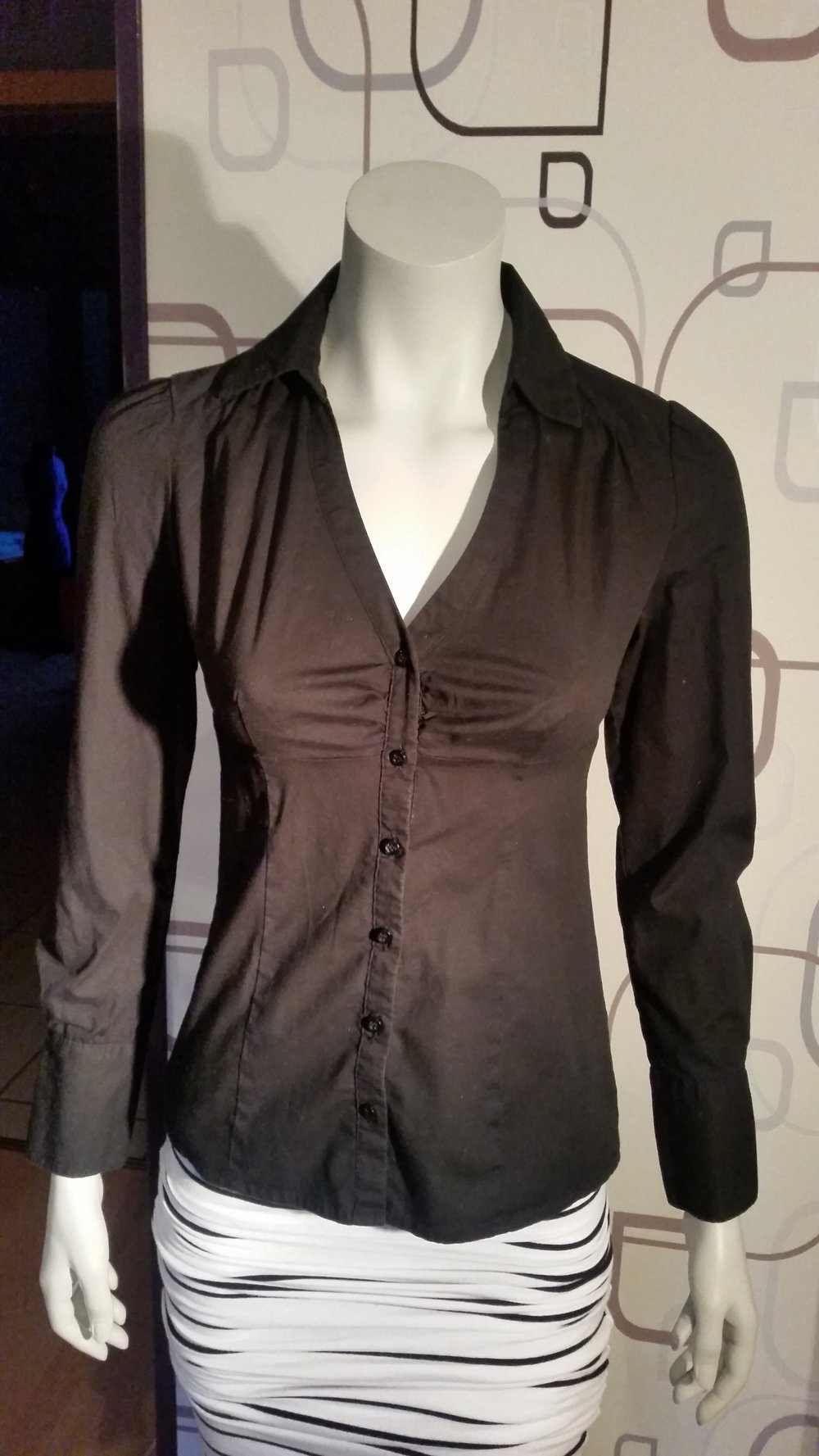 schwarze schlichte Bluse  