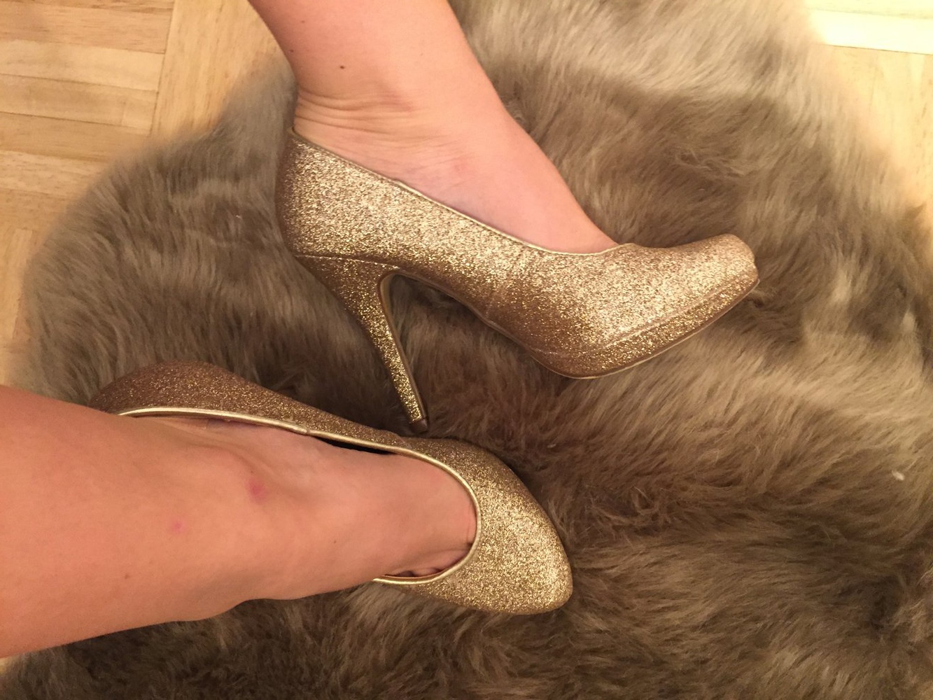 Glitzer Pumps Gold