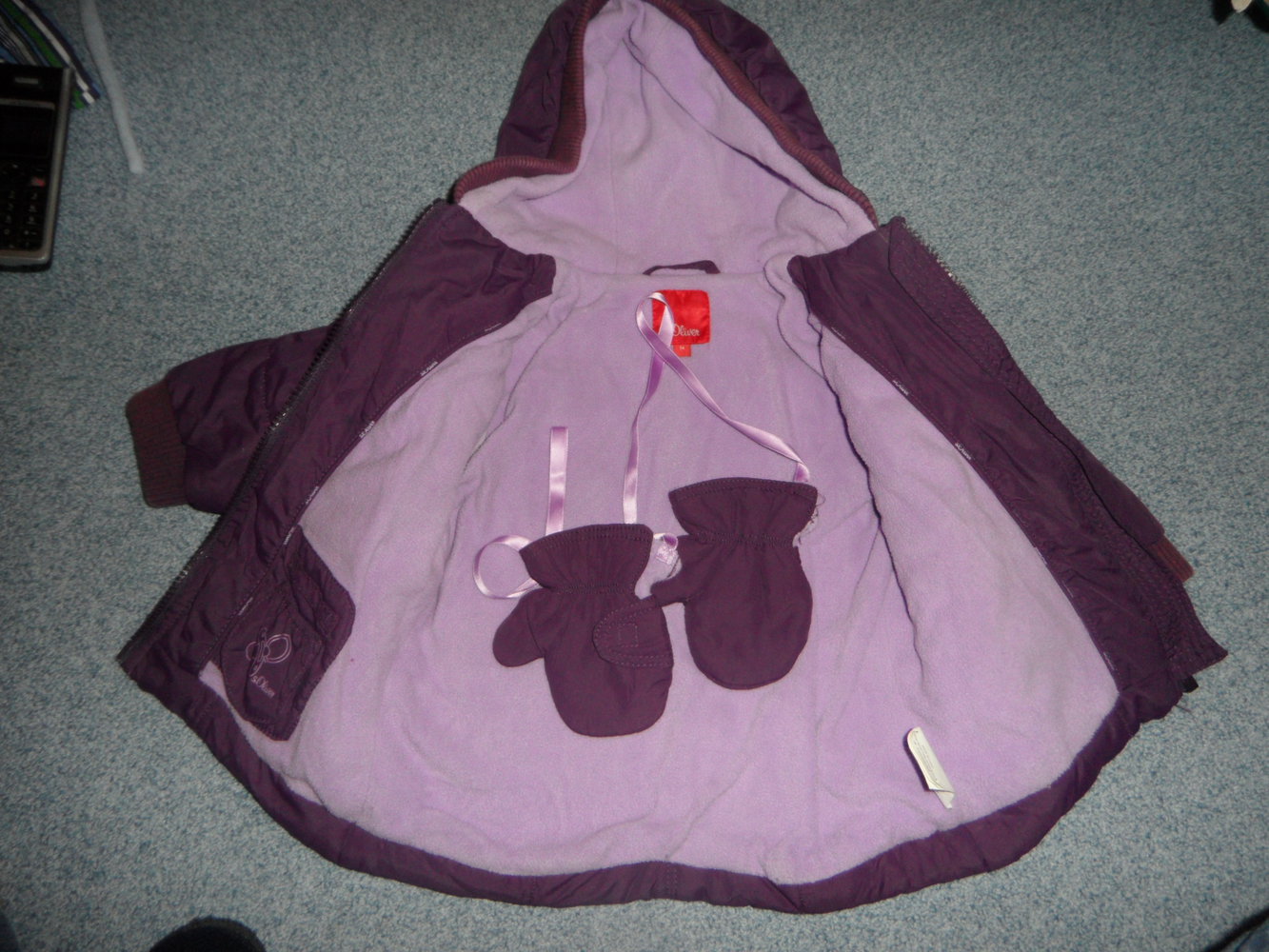 S.Oliver zuckersüße Winterjacke Herzen lila