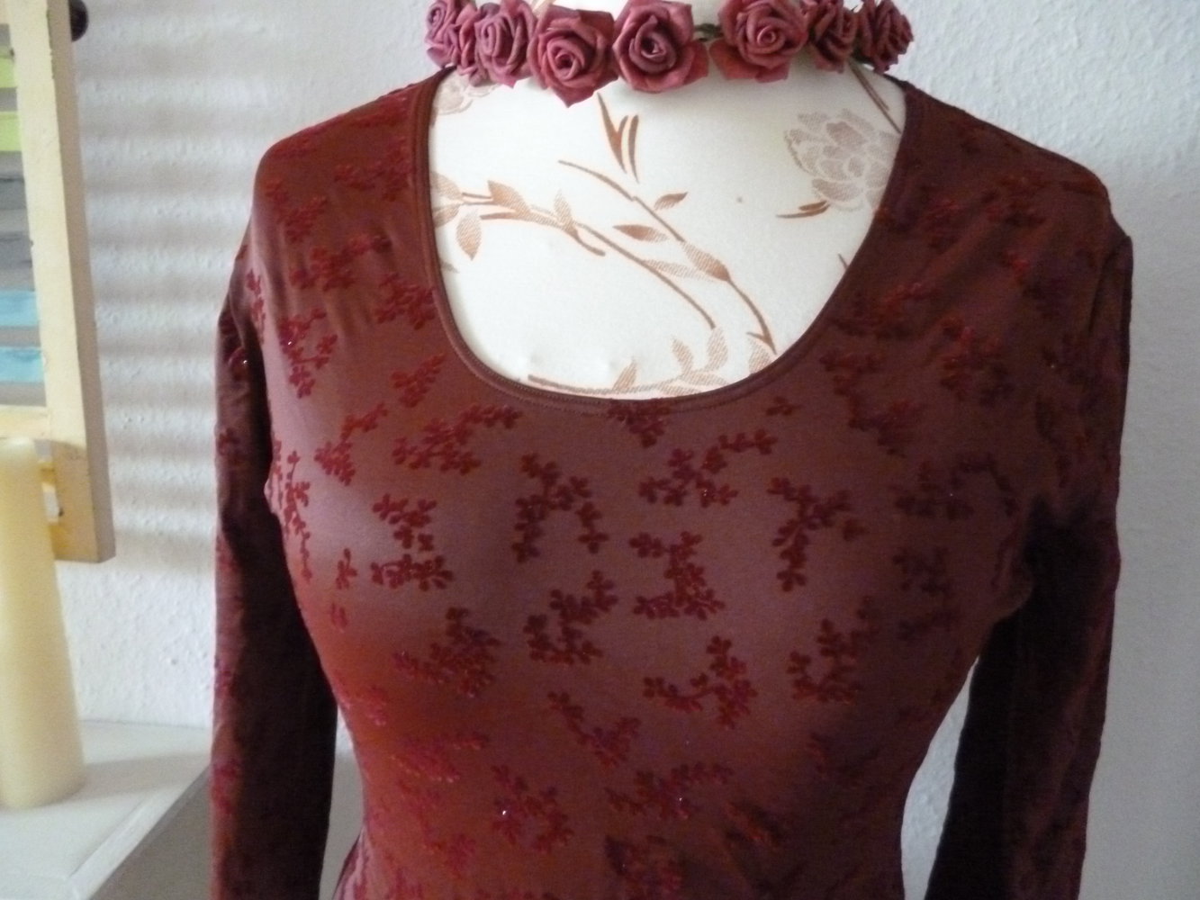 Blütenglitzer Body bordeau Triumph neu 40/42