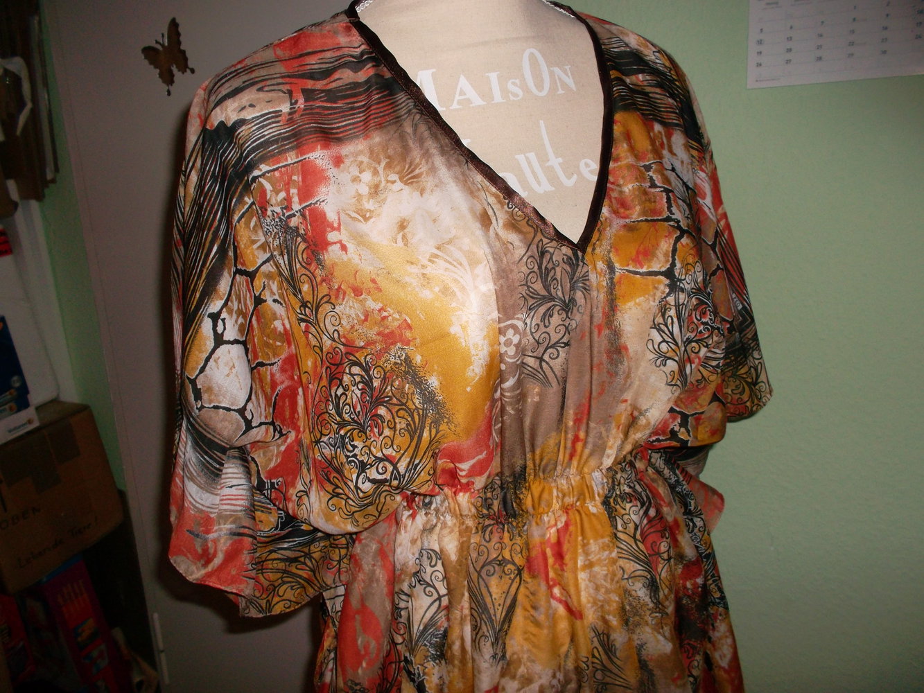 neues longoberteil/blusenkleid,uni