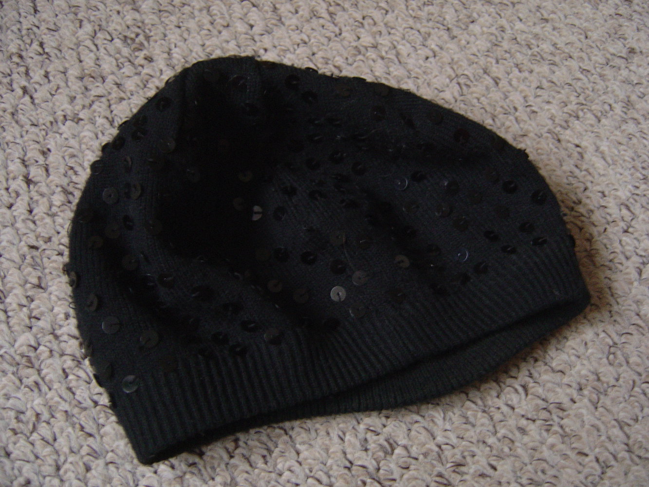 Mütze, Baskenkappe mit Pailletten