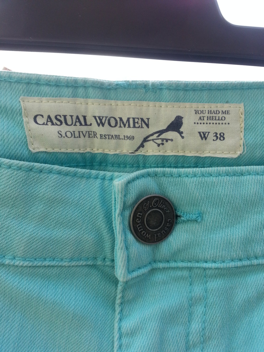 Jeans türkis 7/8 Sommer Hose Basic Denim s.Oliver