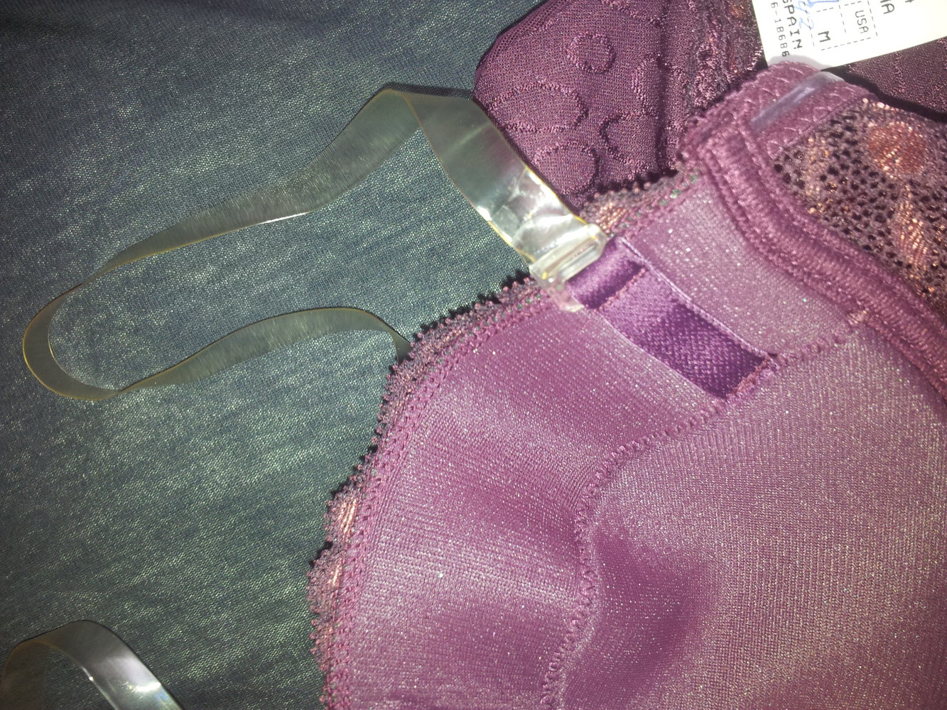 Garel Hanna dunkles Lila Set BH 80A/B, Slip M