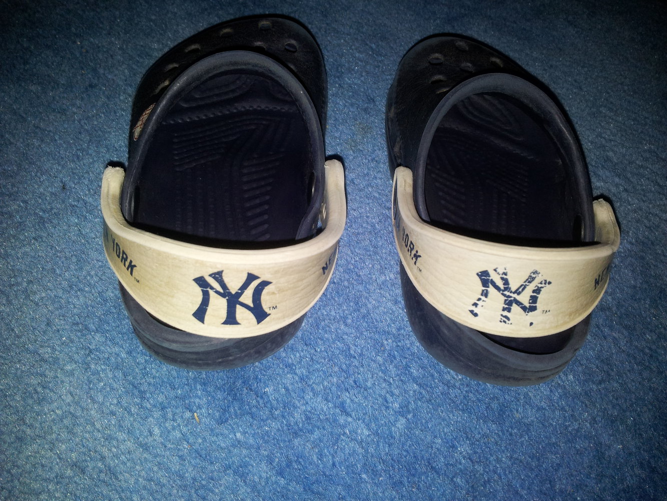 Gummischuhe Gummilatschen Hausschuhe Crocs New York Yankees