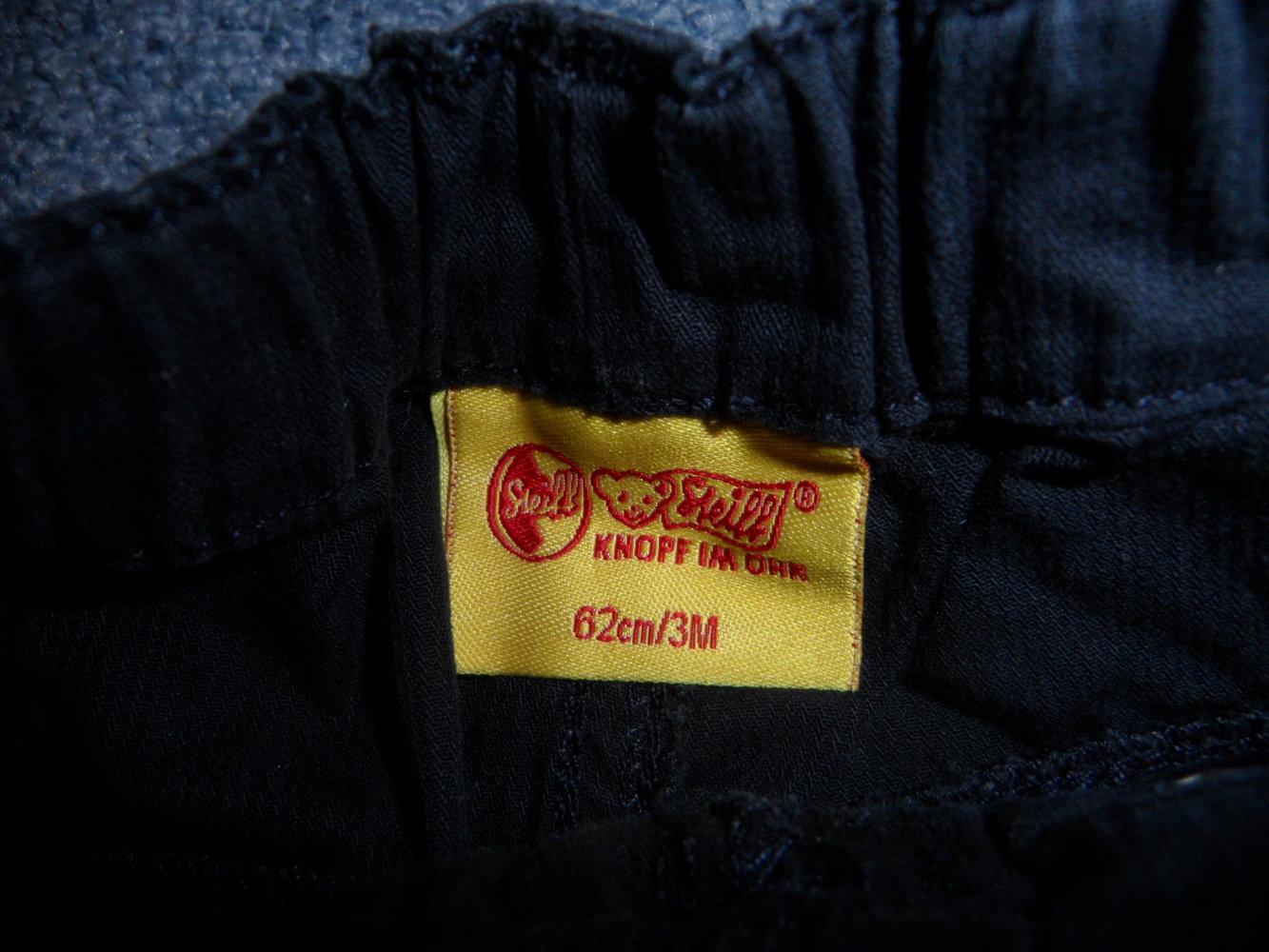 Steiff Sommerhose leichte Hose Gr. 62 Teddy marineblau