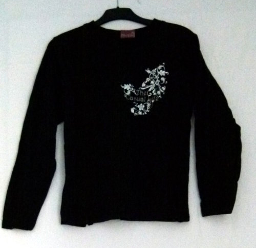 Sweatpulli Pullover, schwarz mit silbern weißem Ornament-Druck, NEU, Gothic Casual Mori