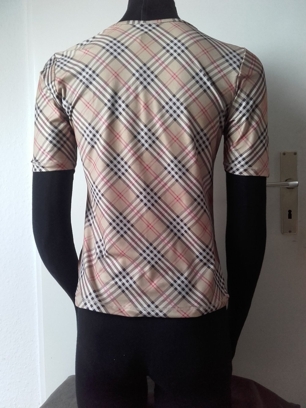 Jean Marie beige karriert Thisrt / Unterhemd, M