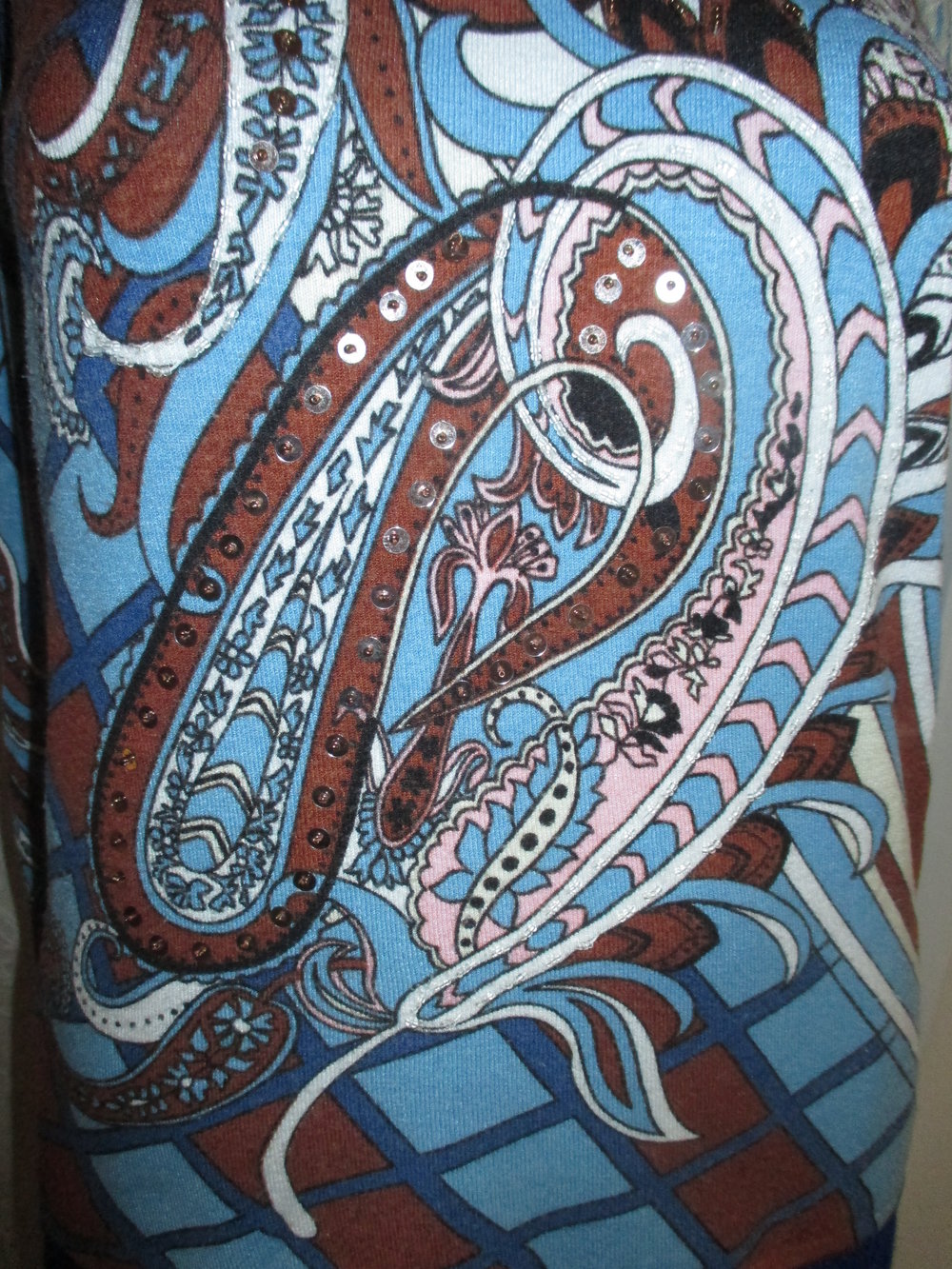 NEUw * Edel * Perlen * Pailletten * Stickerei * Wolle * Seiden * Feinstrick * Pullover * Paisley 