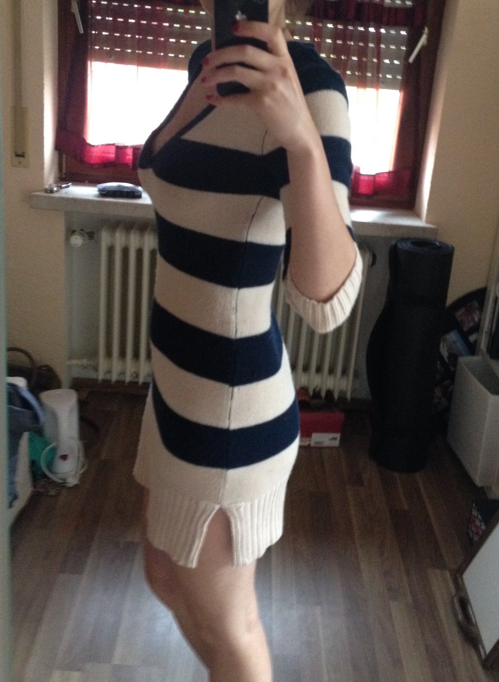 Strickkleid (gestreift)