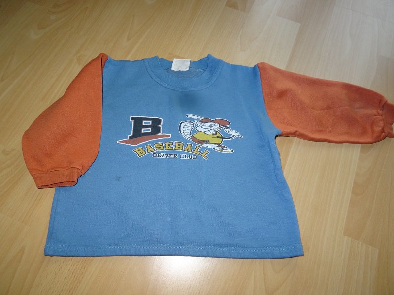 Pulli Gr. 110 blau orange Pullover