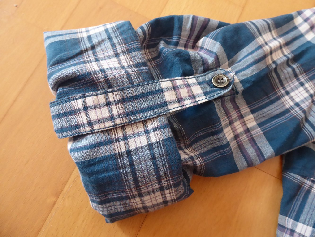 Karierte Langarm Bluse