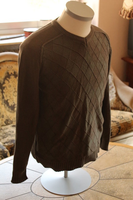 Pullover von XG grün braun oldschool Größe L