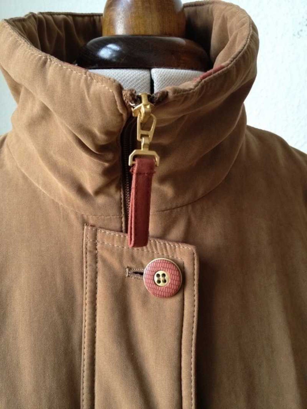 Gefütterte braune oversize Jacke / Kurzmantel