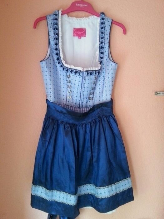 Krüger Dirndl Harmony (hellblau, 50cm Rocklänge - mini)