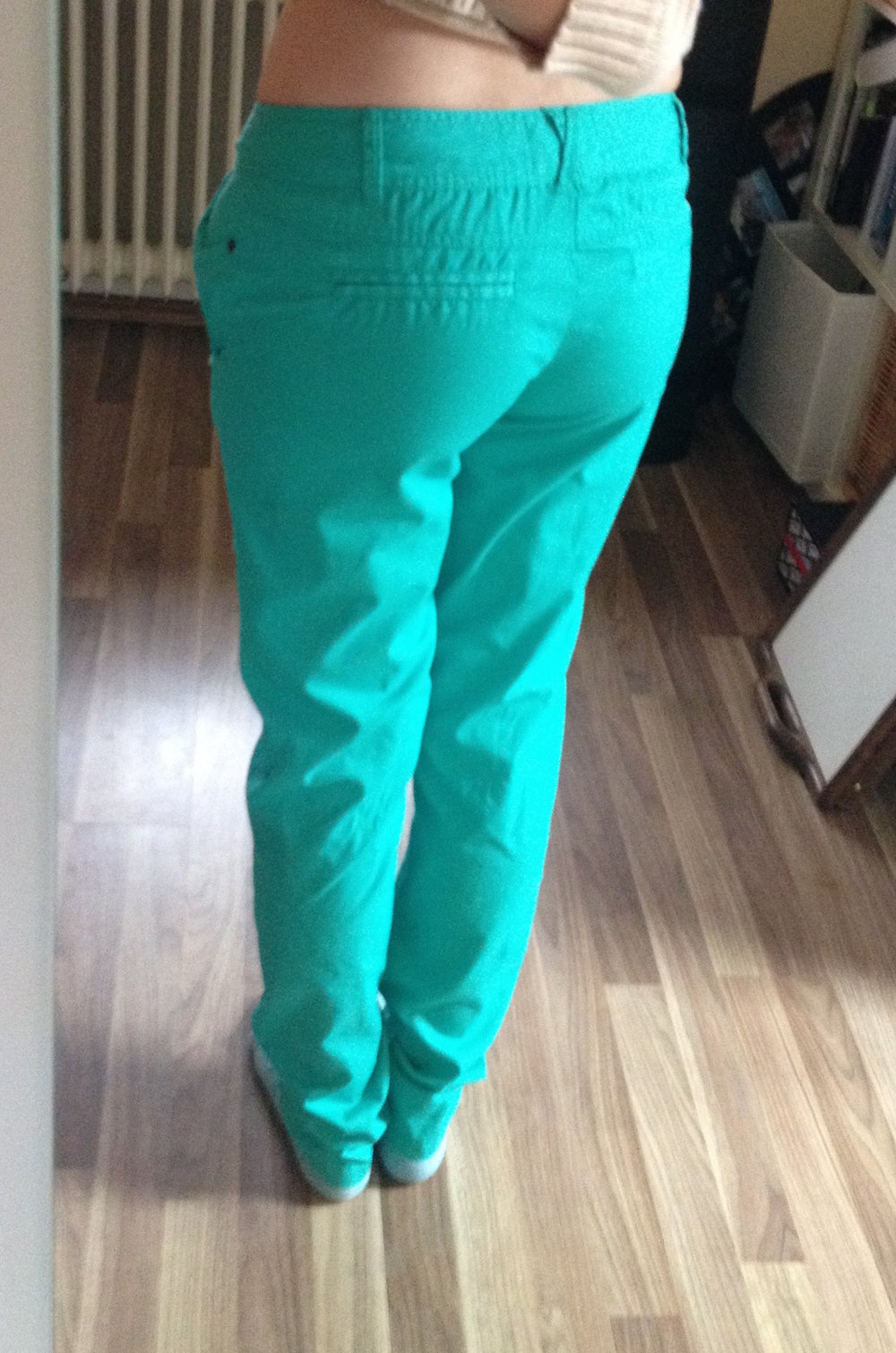 Türkise Röhrenhose