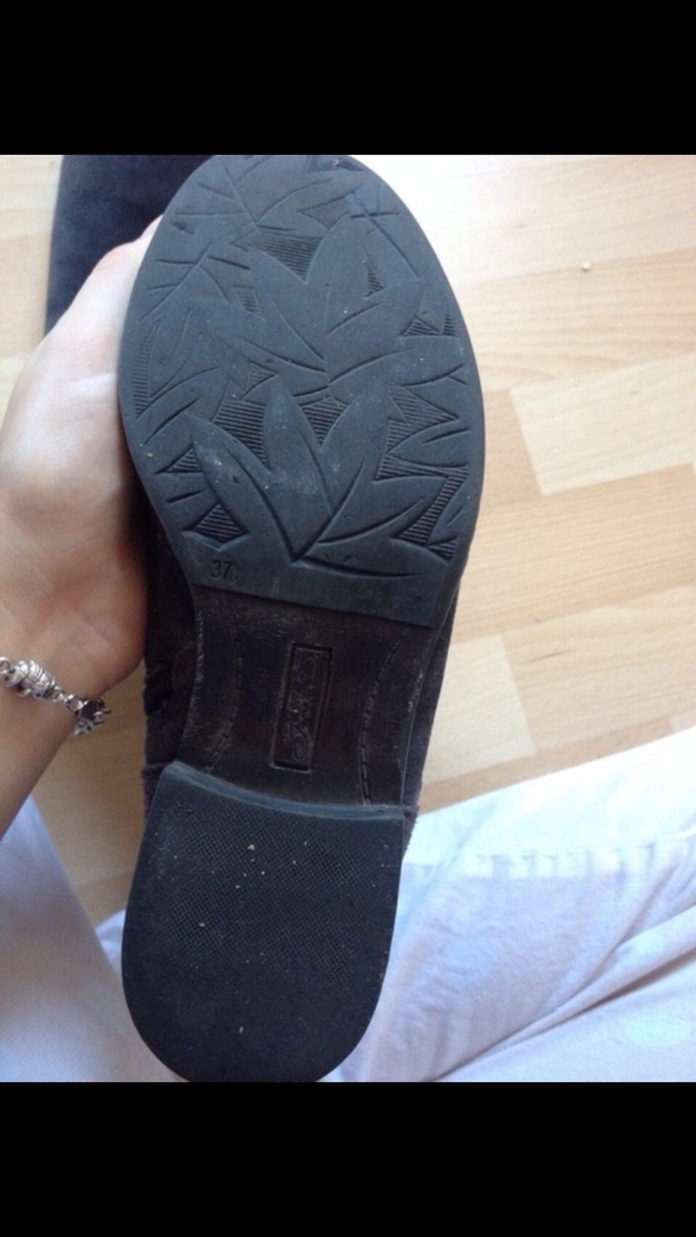 Graue Overknee Stiefel, echtes Wildleder