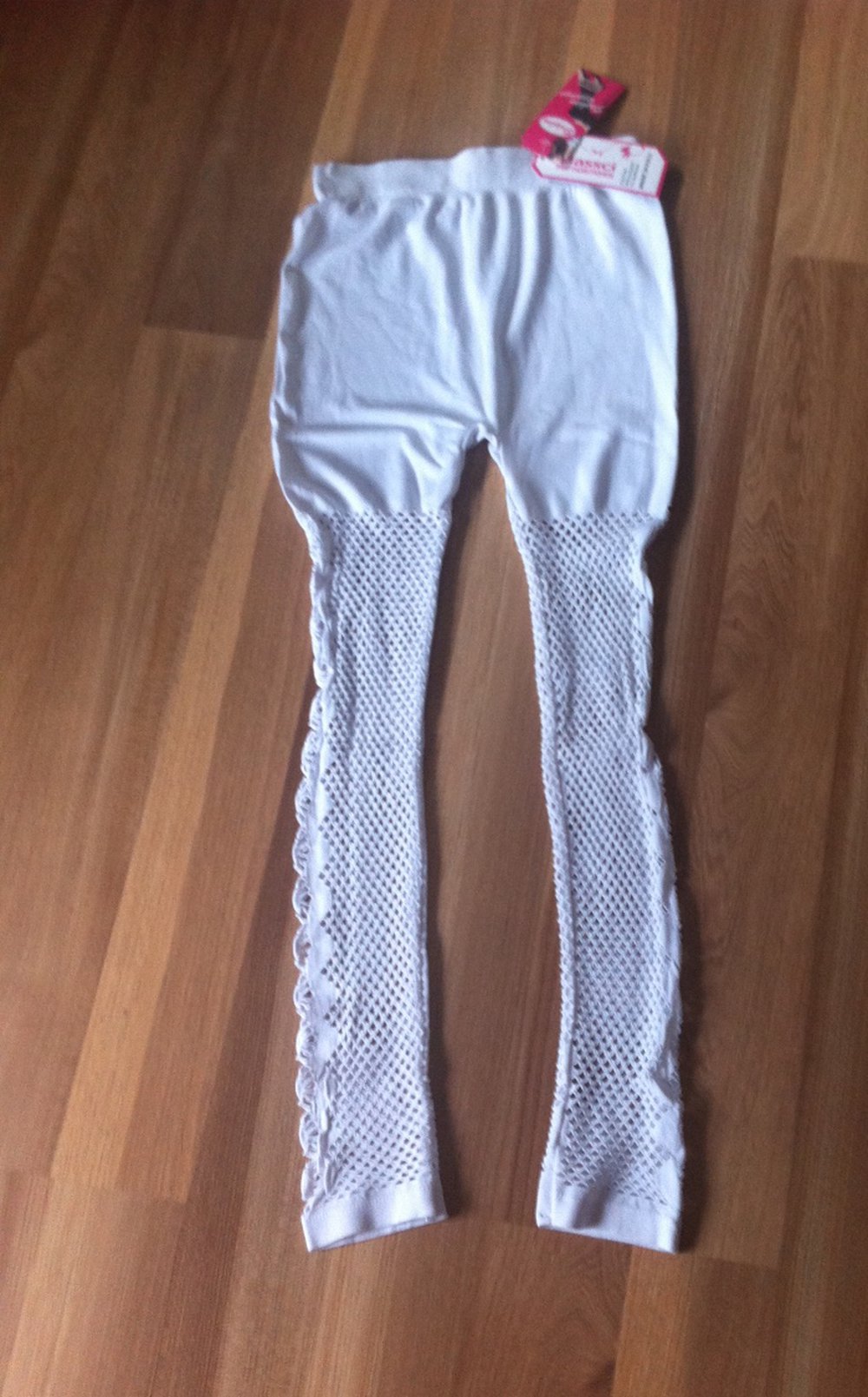 Leggings in weiß mit muster - one size