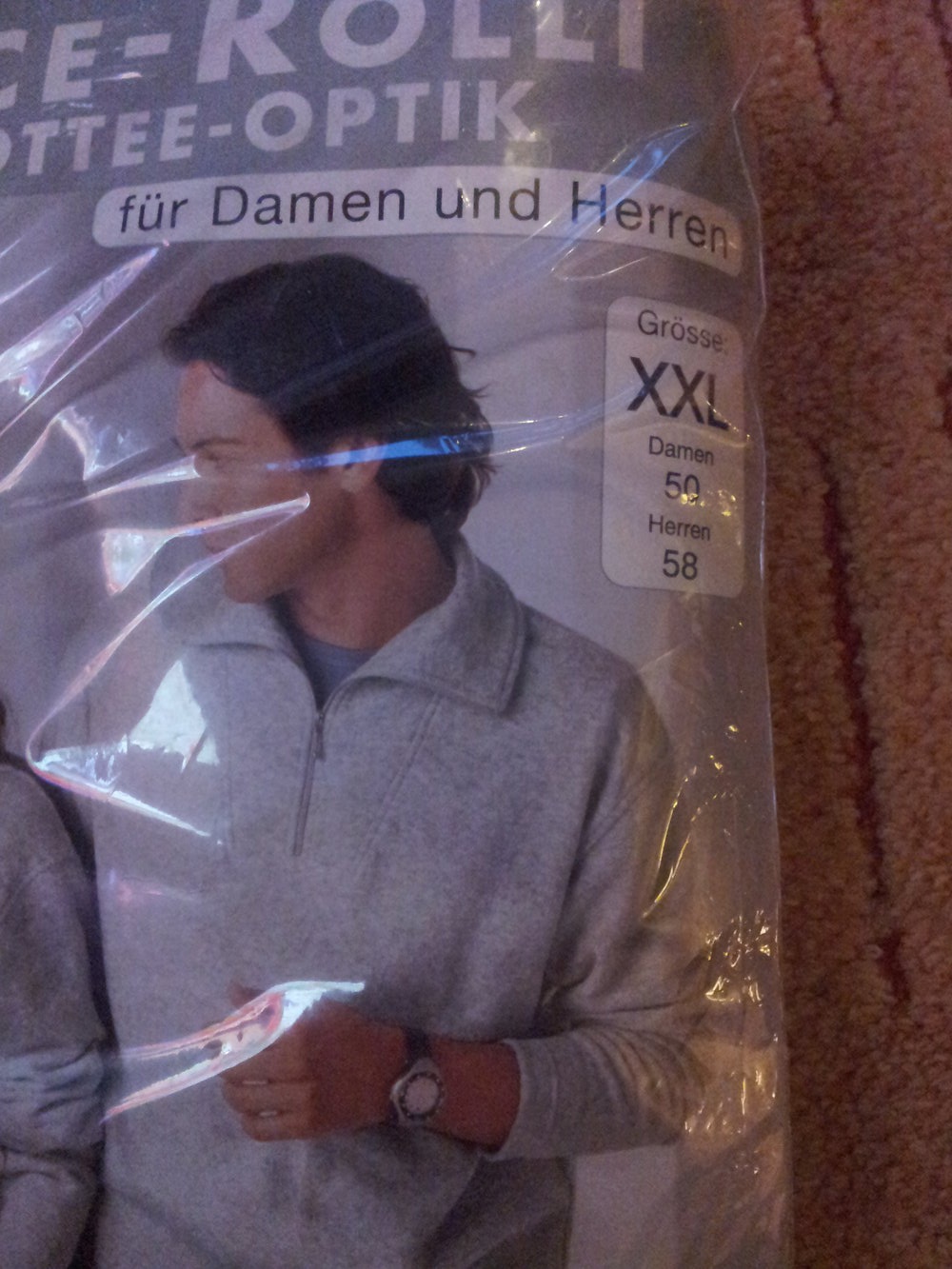 Fleece Rollkragen Pullover unisex  Gr. XXL D- 50 H-58