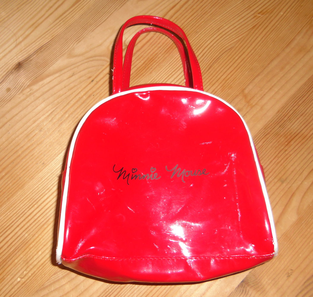 H&M- rotes-Minnie-Mouse Lacktäschchen 