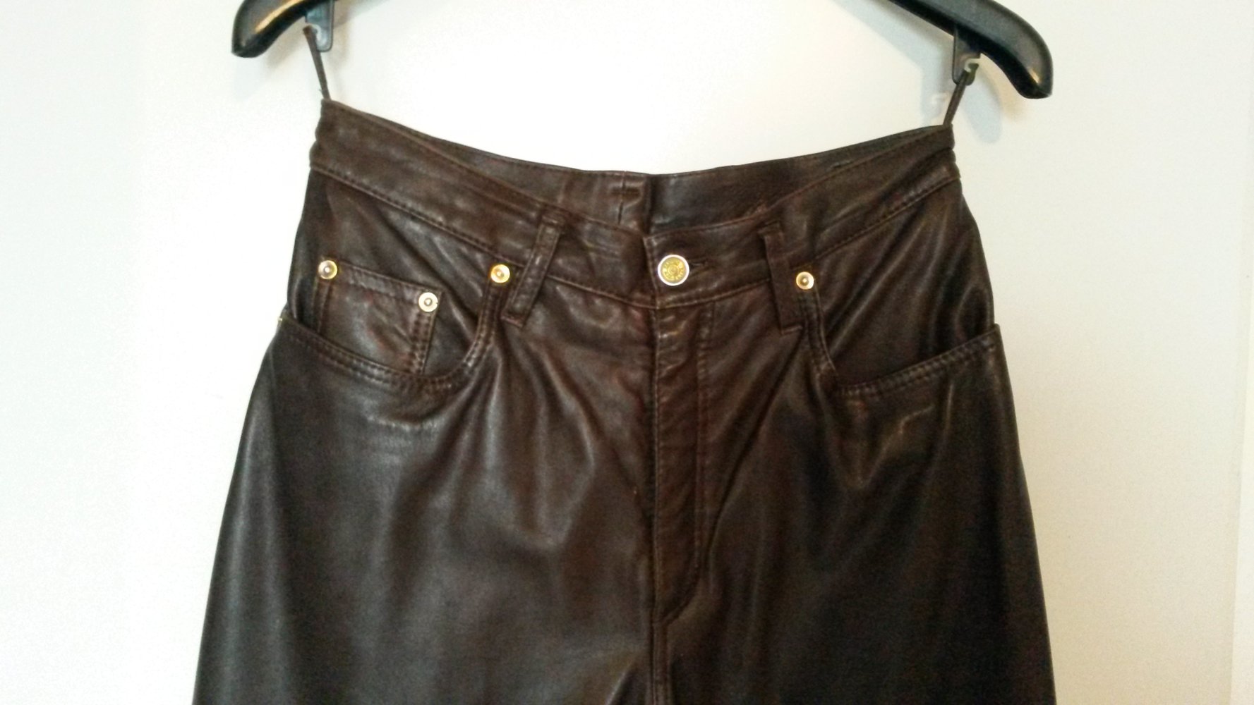 231. Lederhose high waist, Gr. 38