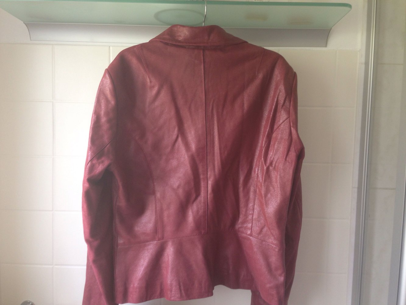Rote Lederjacke Vintage Retro