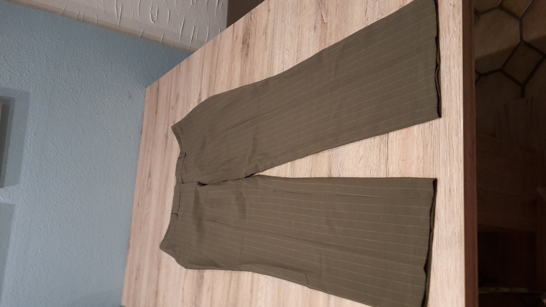 Hosenanzug Laura Scott Gr44/46 braun caramel nadelstreifen blazer