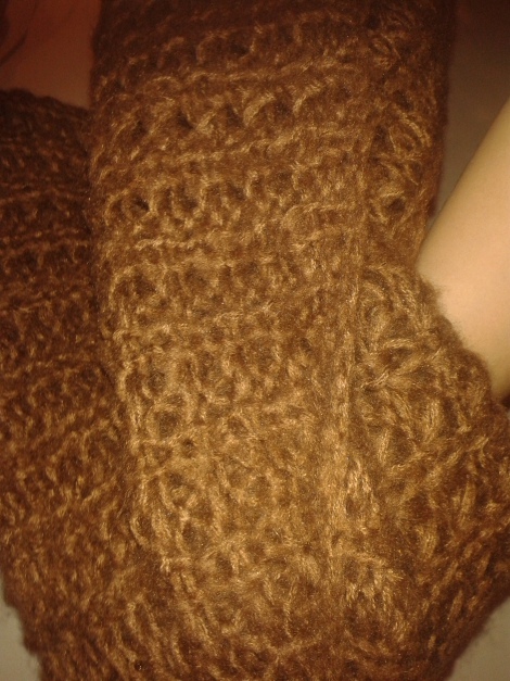 Schöner schal tube schlauchschal braun