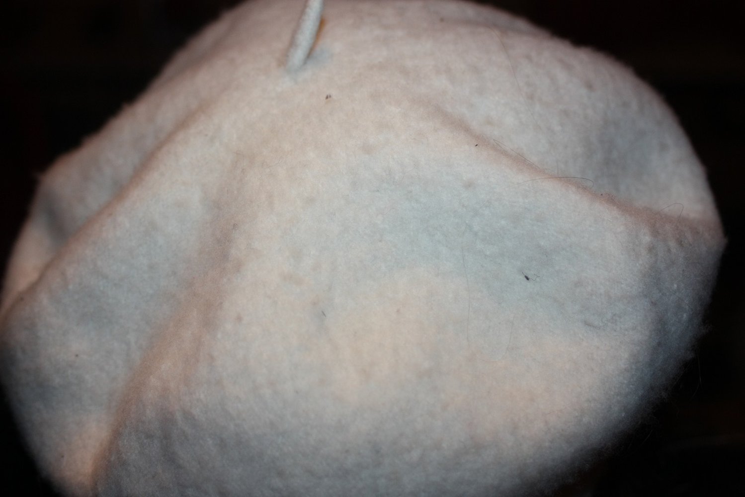 Creme-weiße Fleece Baskenmütze von C&A