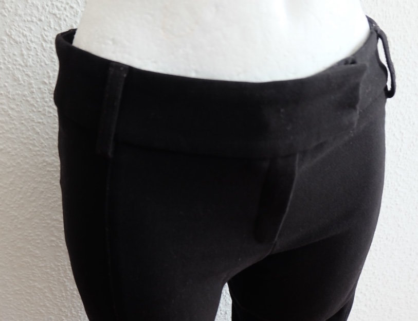 3/4 Hose, Schwarze, schlichte, eng anliegend, Stretch, Slim fit