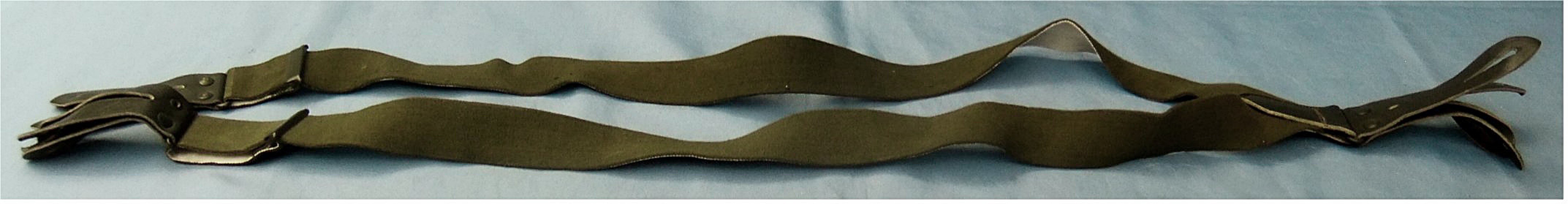 Bundeswehr Hosenträger für Herren - Von Pausch, Brakel - Aus Stretchgewebe und Leder - Zum zuknöpfen