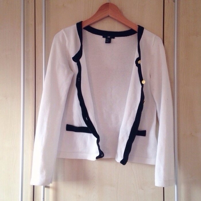 weiße Strickjacke Cardigan H&M Gr. XS / 34