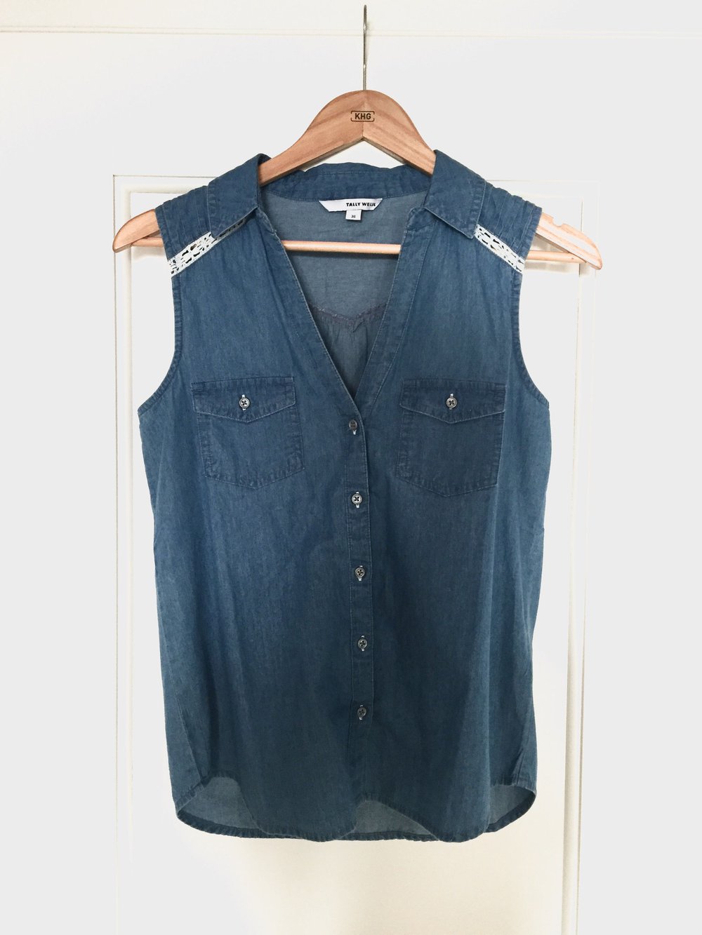 Schicke Jeansbluse / Jeanstop