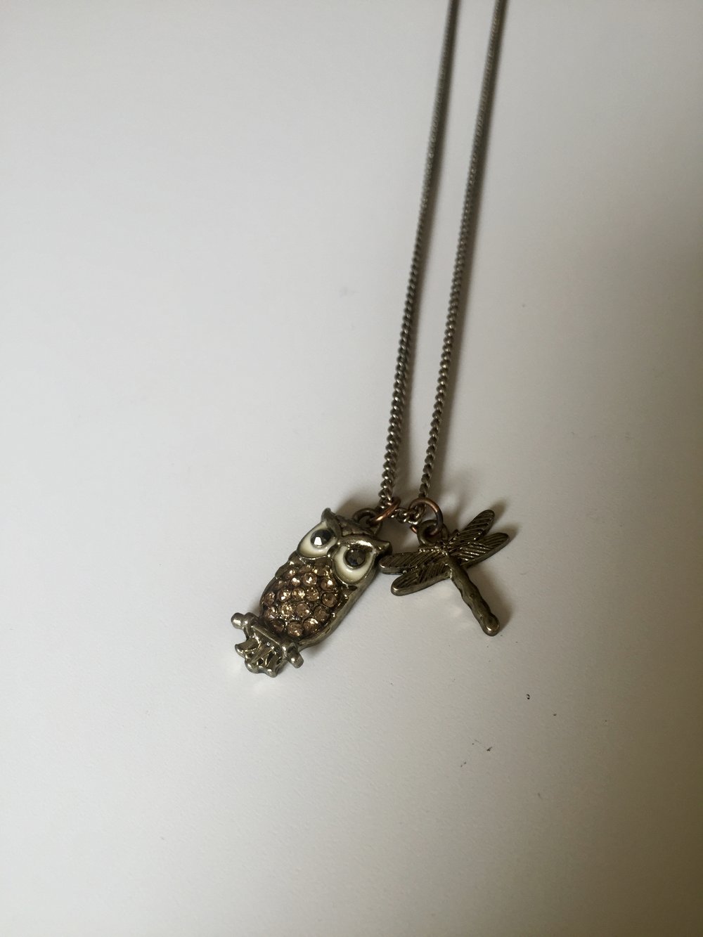 Süße Kette - Eule und Libelle