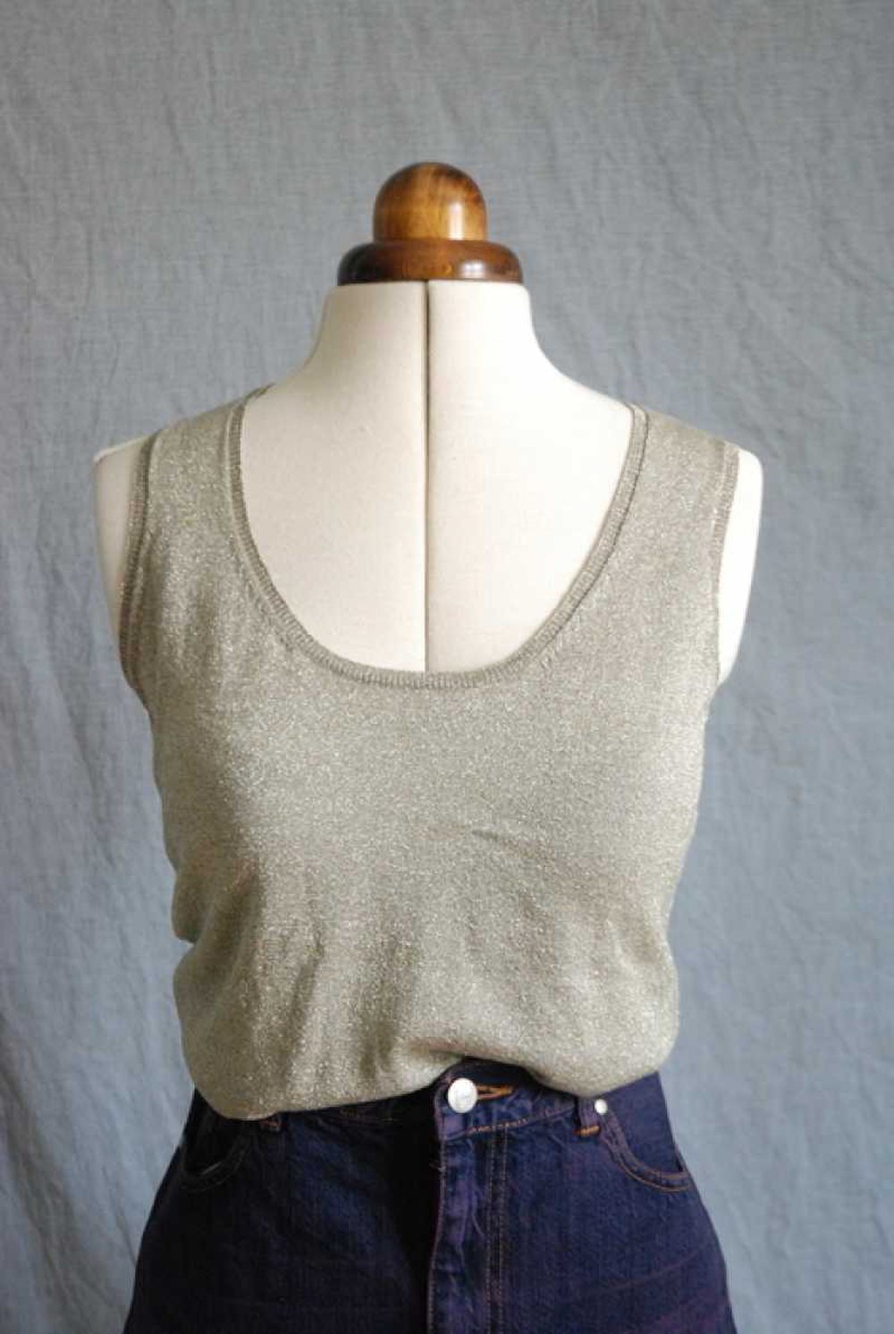 goldsilbernes Seidentop