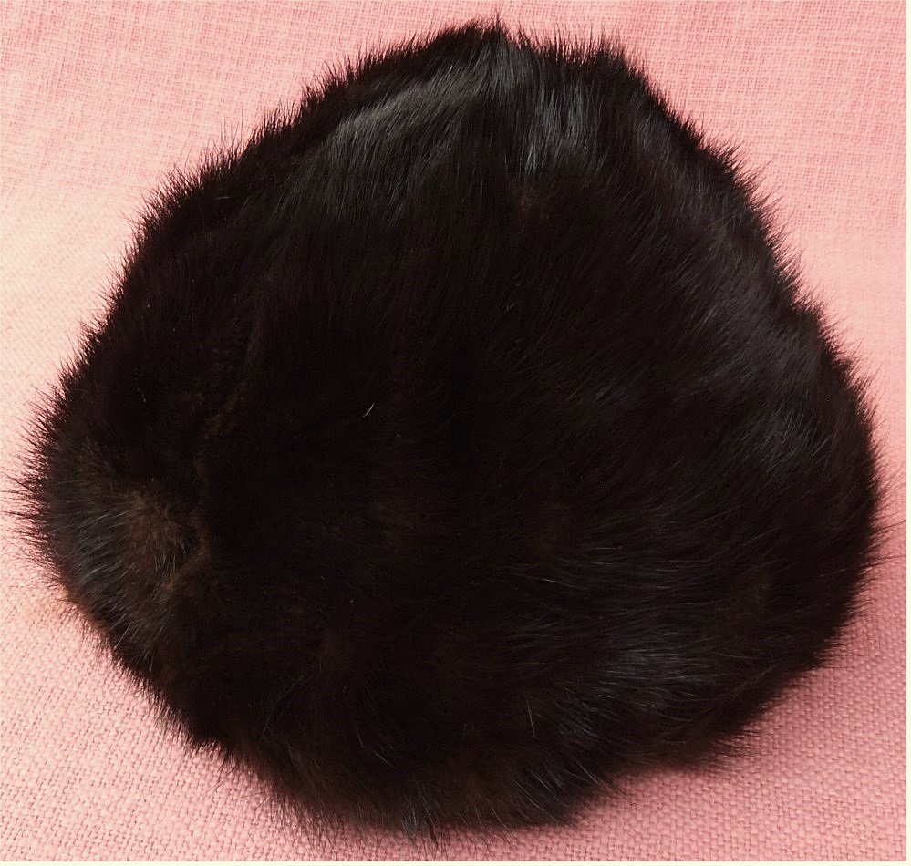 Webpelz Winter-Mütze aus Syntetik - Dunkelrötlichbraun - Größe 56