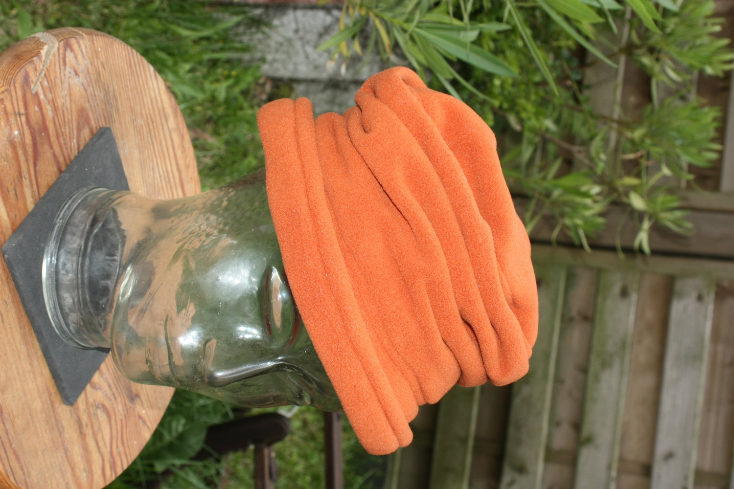 Mütze mit Raffung, Seeberger Germany, terracotta-farben, Gr. 57