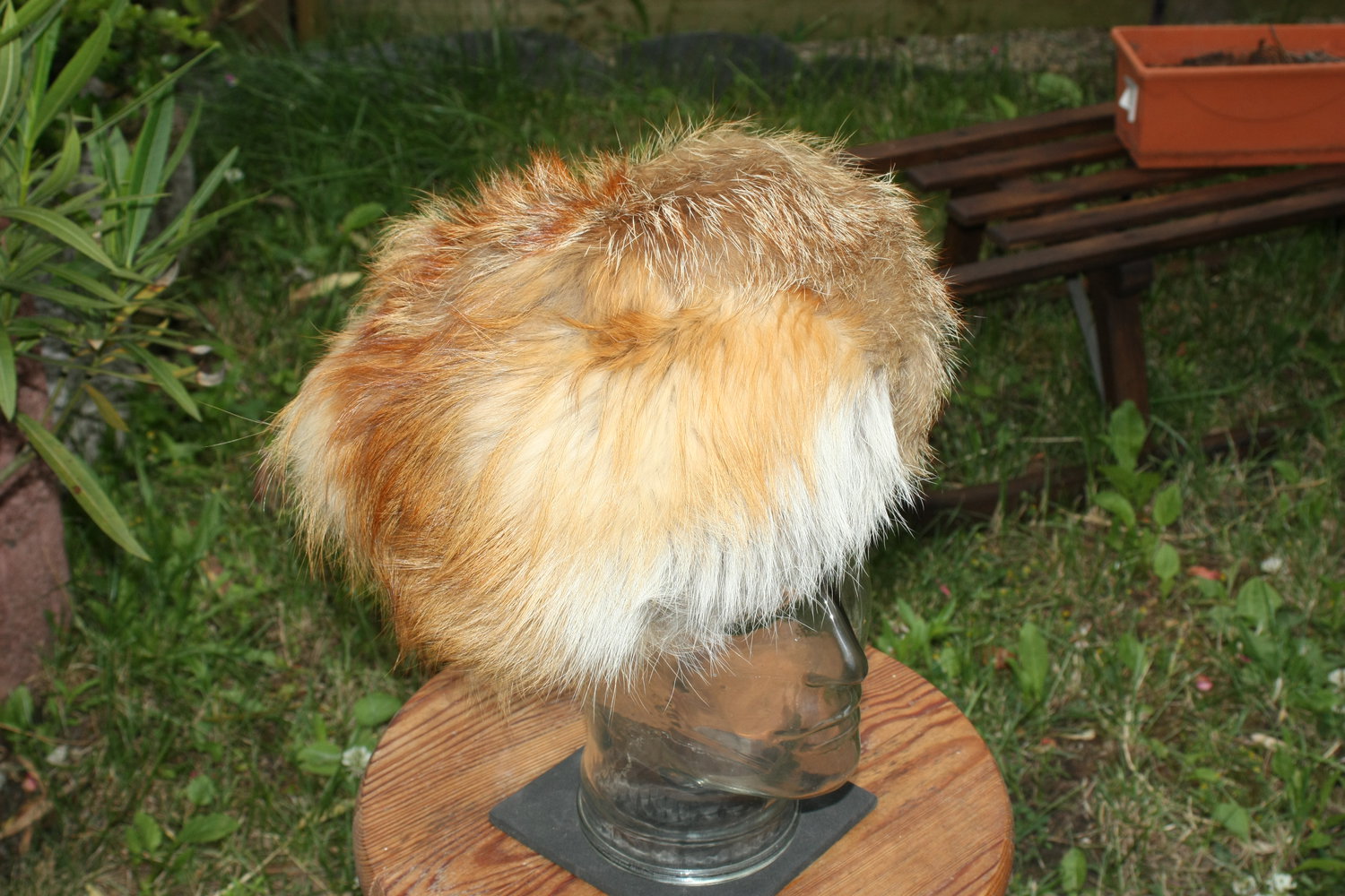 Echtpelz Fell Mütze, Fuchs, Gr. 57