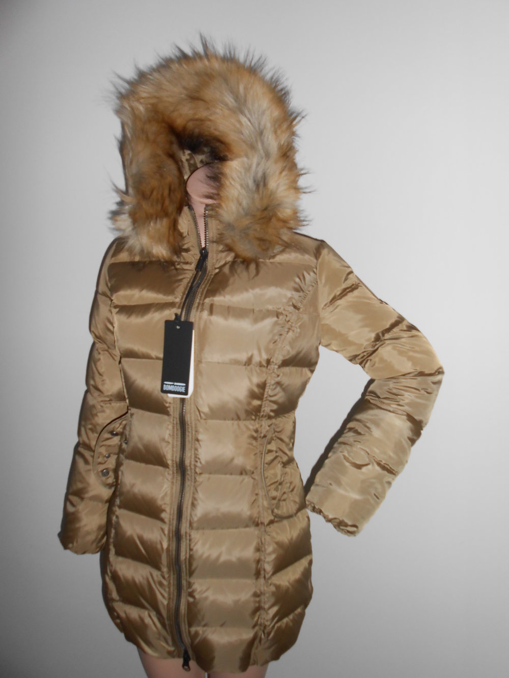 BOMBOOGIE Daunenmantel Hellbraun CW922FT Gr. M
