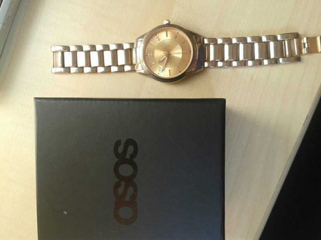 rosegoldene Boyfriend Uhr von Asos