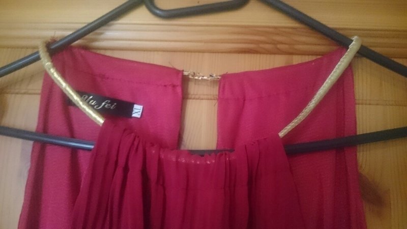 Chiffonkleid Maxikleid weinrot