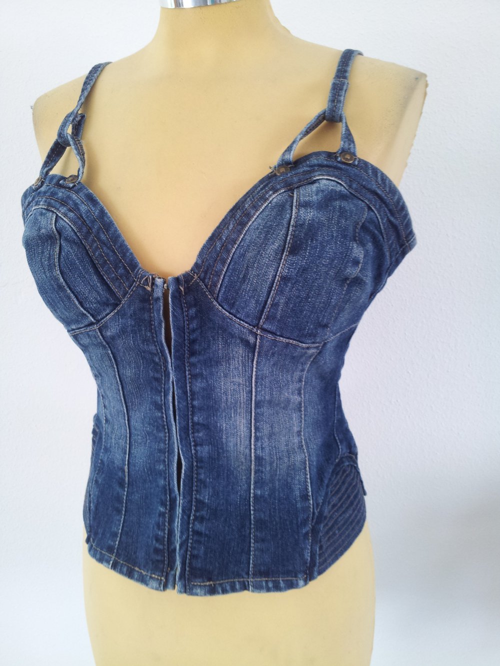 Jeans Top Schnürung