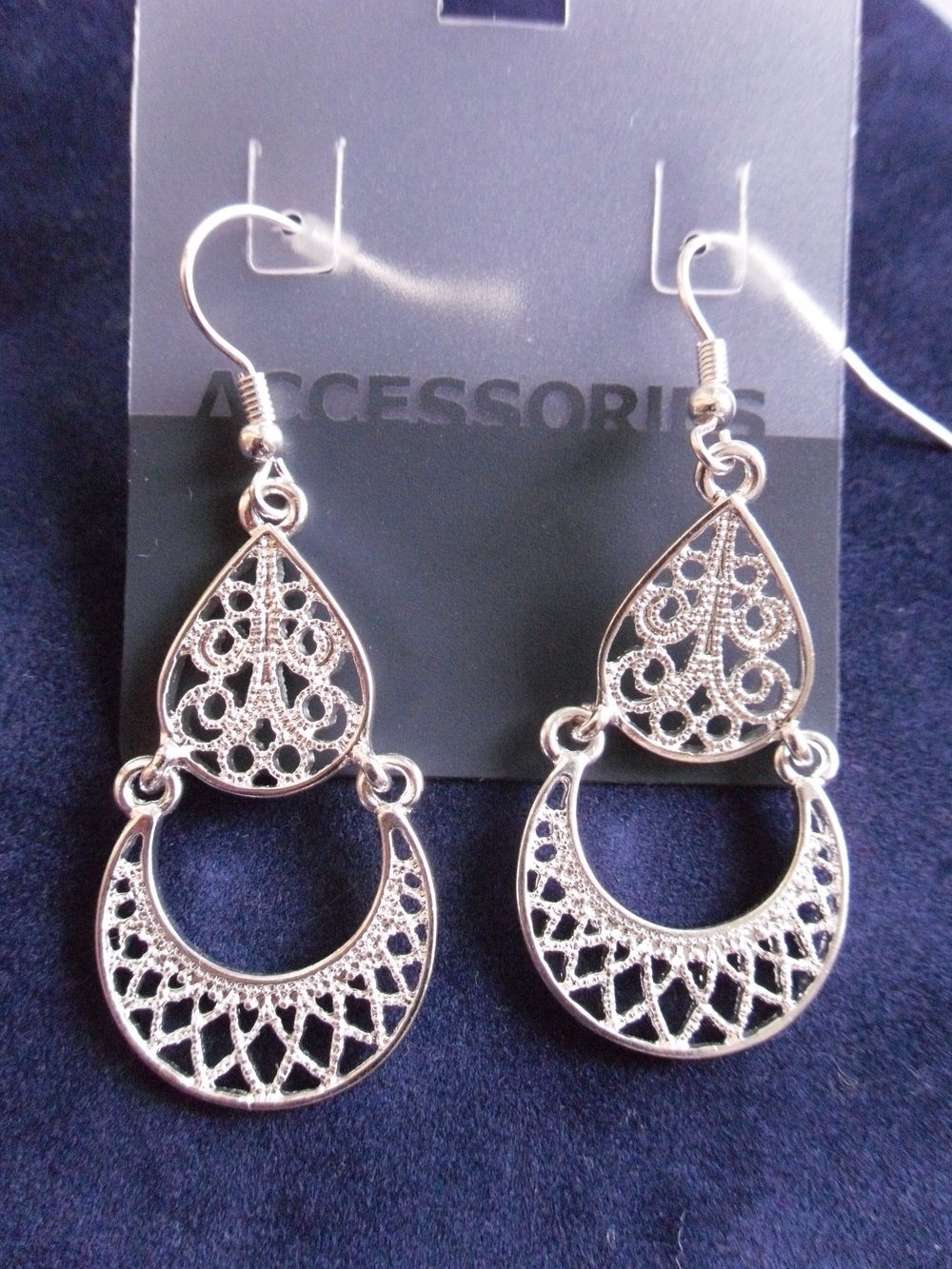 Silberne Ohrhänger Modeschmuck neu