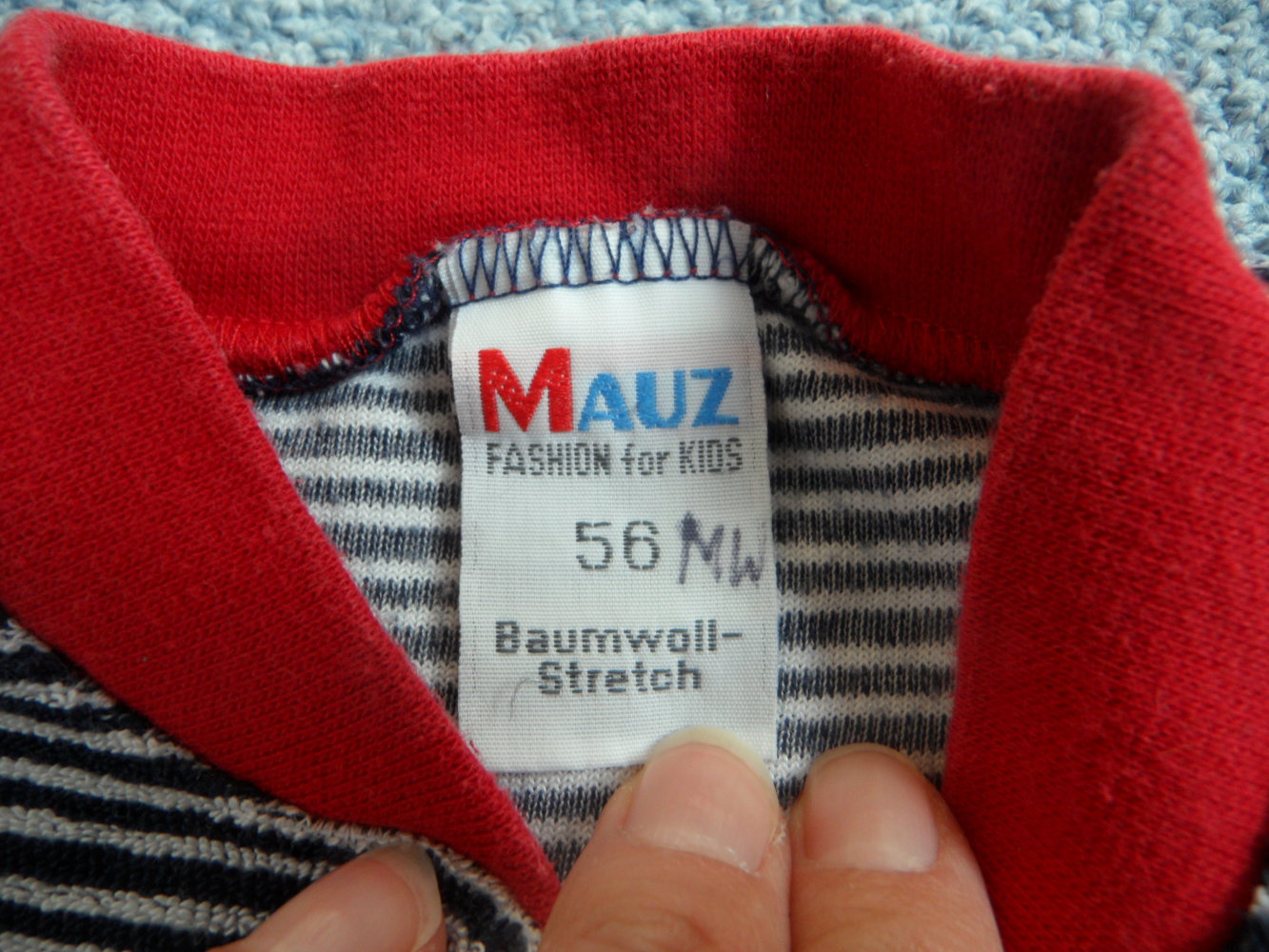 Mauz Schlafanzug Strampler Overall Einteiler 56