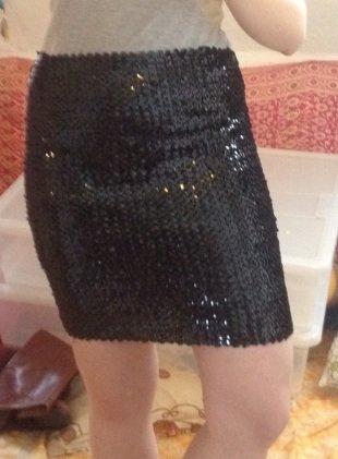 Pailletenrock! Für Partys und Silvester (schwarz)